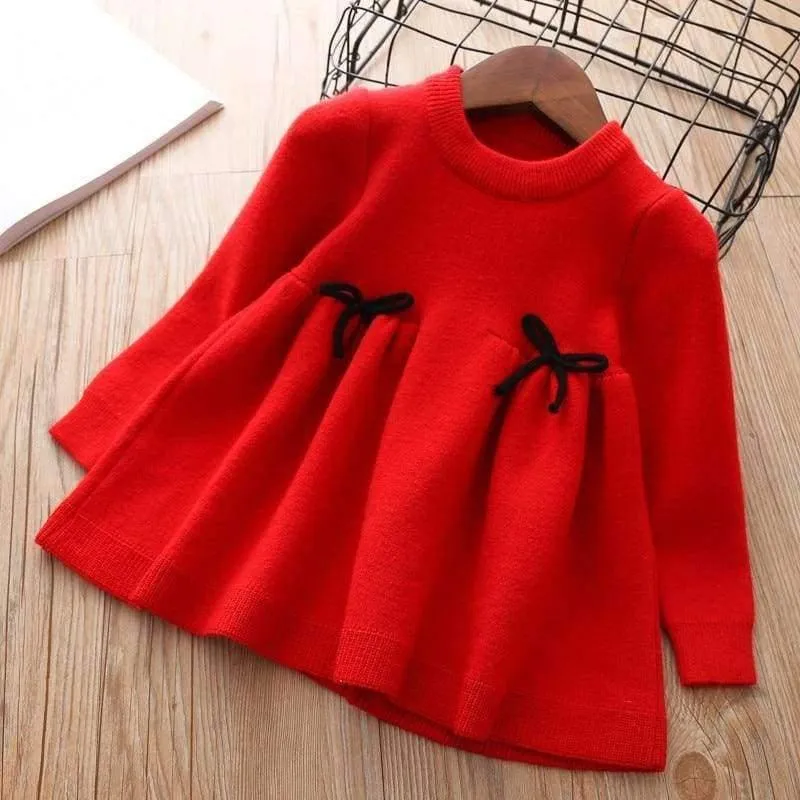 Baby Mädchen Strickkleid Herbst Winter Kleidung Kinder Kleinkind Tops Shirts für Mädchen Kinder Prinzessin Baumwolle Weihnachtskleider