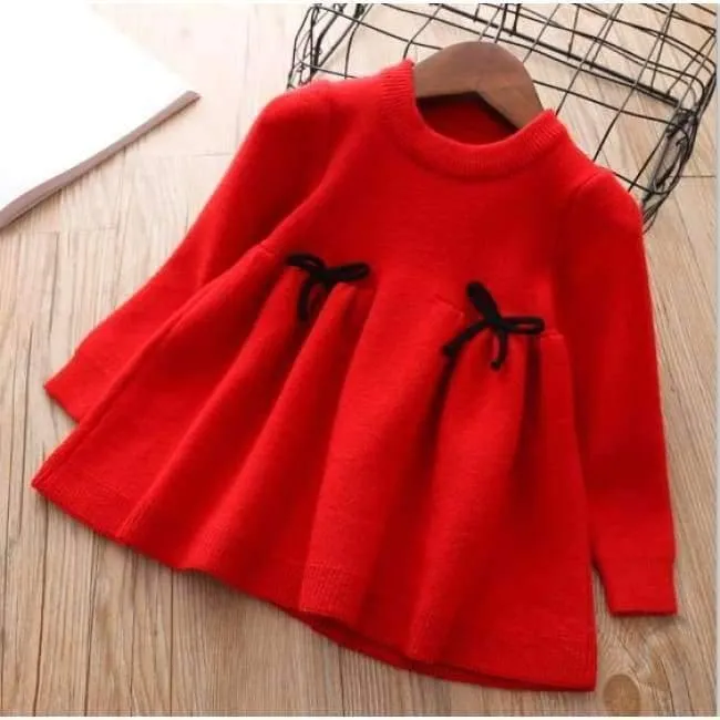 Baby Mädchen Strickkleid Herbst Winter Kleidung Kinder Kleinkind Tops Shirts für Mädchen Kinder Prinzessin Baumwolle Weihnachtskleider