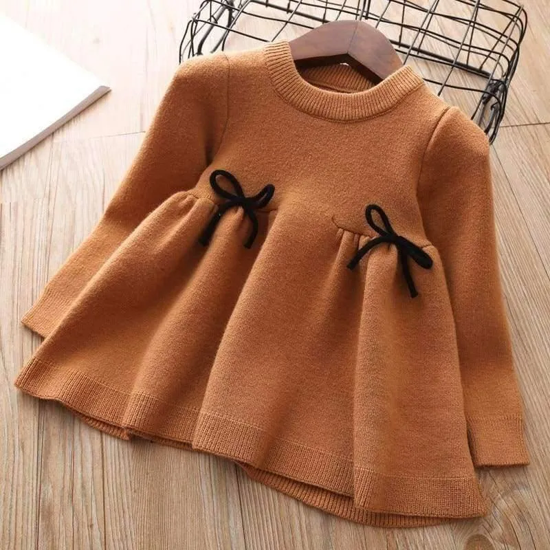 Baby Mädchen Strickkleid Herbst Winter Kleidung Kinder Kleinkind Tops Shirts für Mädchen Kinder Prinzessin Baumwolle Weihnachtskleider