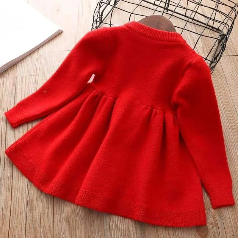 Baby Mädchen Strickkleid Herbst Winter Kleidung Kinder Kleinkind Tops Shirts für Mädchen Kinder Prinzessin Baumwolle Weihnachtskleider