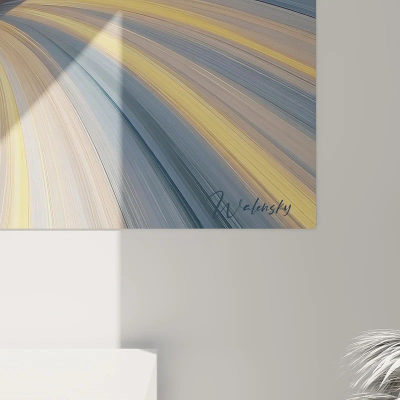 Tableau Snowboardeur rouge et gris devant vague tourbillonnante - Soleil couchant lointain - Edition Snowboard