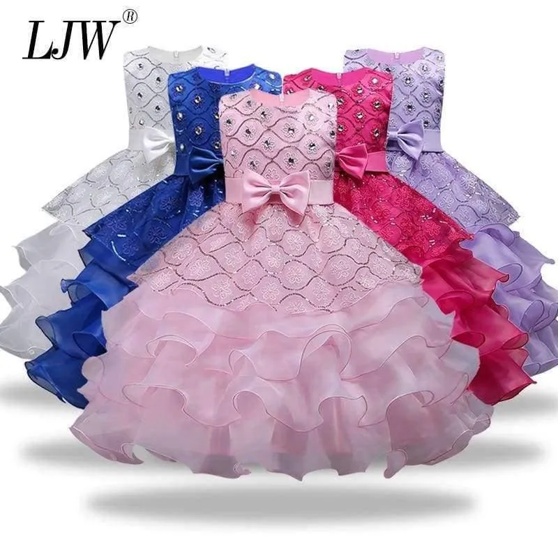 Mädchen kleider für Hochzeit Baby Mädchen Ärmellos Großen Bogen Prinzessin Kleid Kinder Party Vestidos Neujahr kleidung