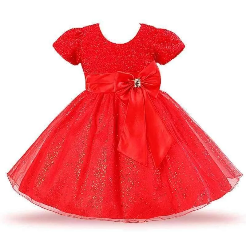 Mädchen kleider für Hochzeit Baby Mädchen Ärmellos Großen Bogen Prinzessin Kleid Kinder Party Vestidos Neujahr kleidung