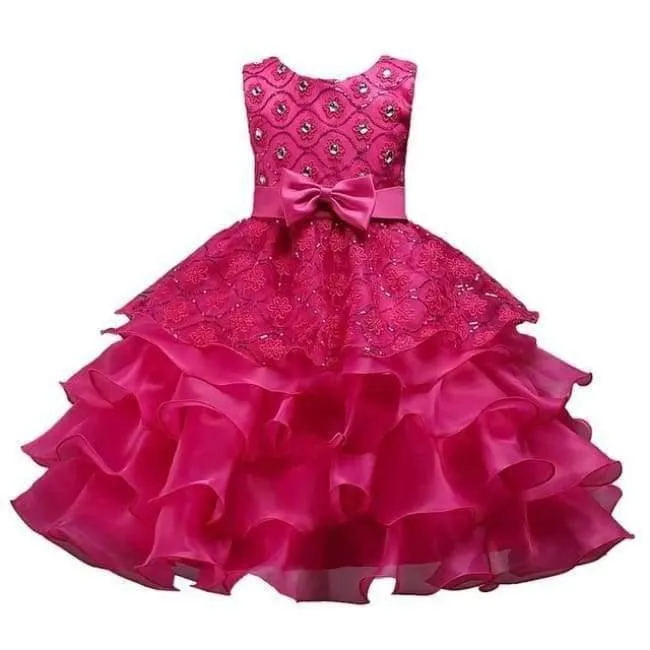 Mädchen kleider für Hochzeit Baby Mädchen Ärmellos Großen Bogen Prinzessin Kleid Kinder Party Vestidos Neujahr kleidung