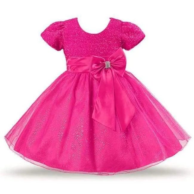 Mädchen kleider für Hochzeit Baby Mädchen Ärmellos Großen Bogen Prinzessin Kleid Kinder Party Vestidos Neujahr kleidung