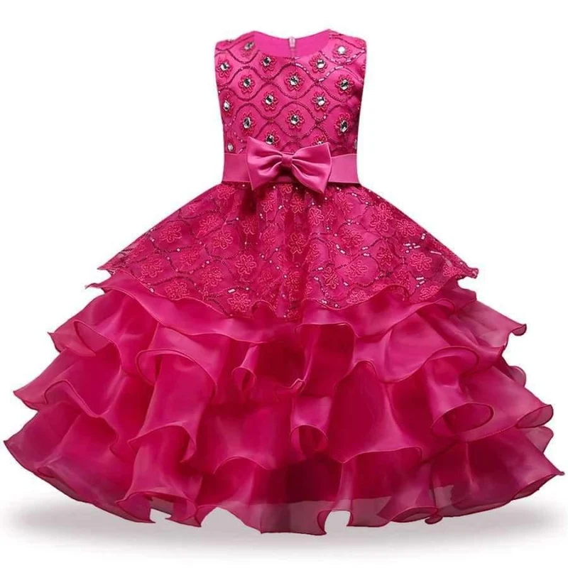 Mädchen kleider für Hochzeit Baby Mädchen Ärmellos Großen Bogen Prinzessin Kleid Kinder Party Vestidos Neujahr kleidung