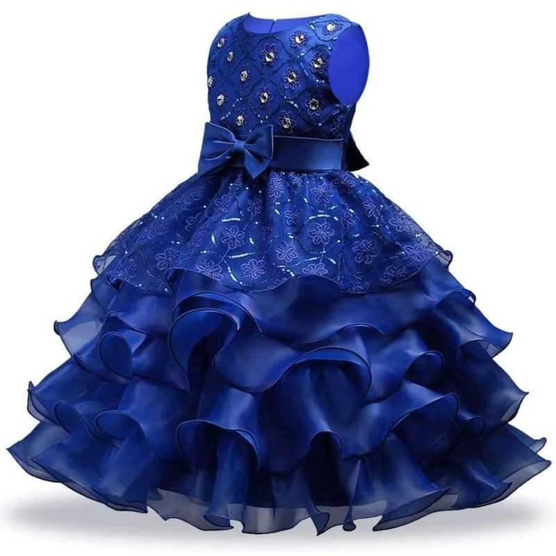 Mädchen kleider für Hochzeit Baby Mädchen Ärmellos Großen Bogen Prinzessin Kleid Kinder Party Vestidos Neujahr kleidung