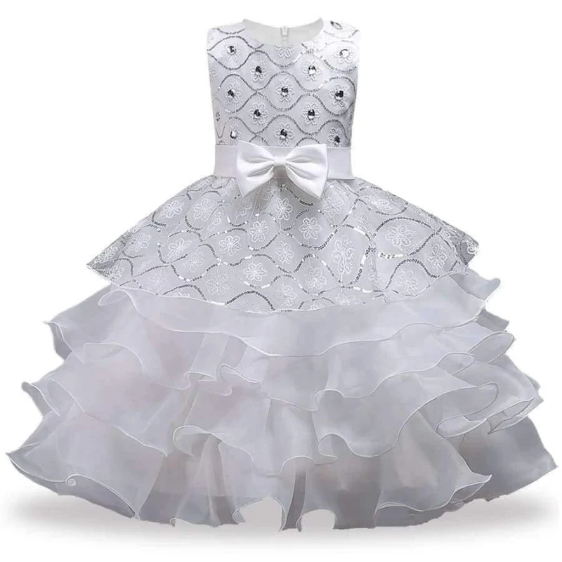 Mädchen kleider für Hochzeit Baby Mädchen Ärmellos Großen Bogen Prinzessin Kleid Kinder Party Vestidos Neujahr kleidung