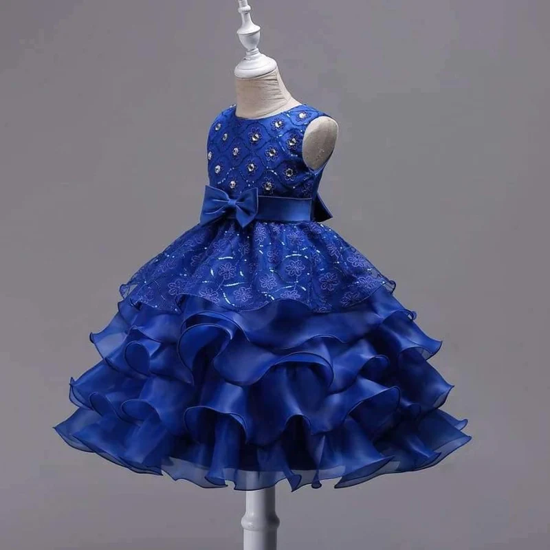 Mädchen kleider für Hochzeit Baby Mädchen Ärmellos Großen Bogen Prinzessin Kleid Kinder Party Vestidos Neujahr kleidung