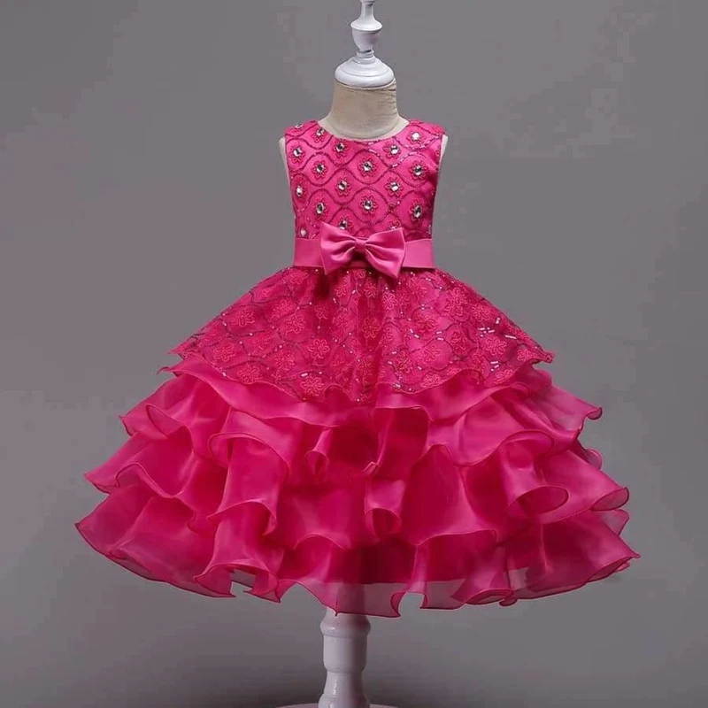 Mädchen kleider für Hochzeit Baby Mädchen Ärmellos Großen Bogen Prinzessin Kleid Kinder Party Vestidos Neujahr kleidung