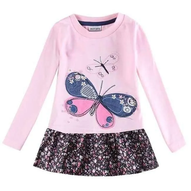 Mädchenkleid Kinderkleidung Schmetterling Kinderkleider Mädchen Nova Babykleidung Herbst Kinderkleidung Kinder Mädchenkleider