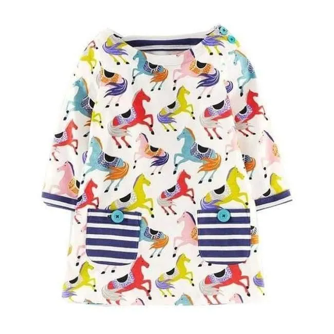 Mädchen Kleider Langarm Marke 100% Baumwolle Baby Kleid Weihnachten Kinder Kleidung Kinder Kleid Prinzessin Vestido