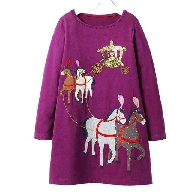 Mädchen Kleider Langarm Marke 100% Baumwolle Baby Kleid Weihnachten Kinder Kleidung Kinder Kleid Prinzessin Vestido