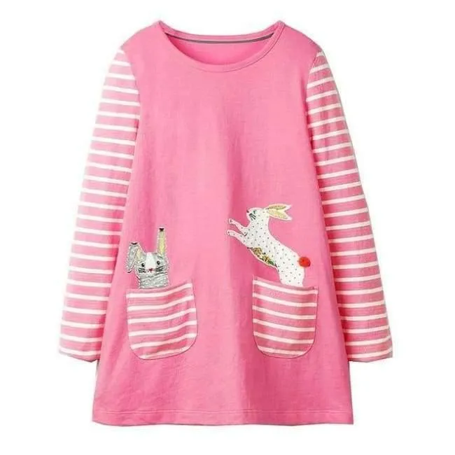 Mädchen Kleider Langarm Marke 100% Baumwolle Baby Kleid Weihnachten Kinder Kleidung Kinder Kleid Prinzessin Vestido
