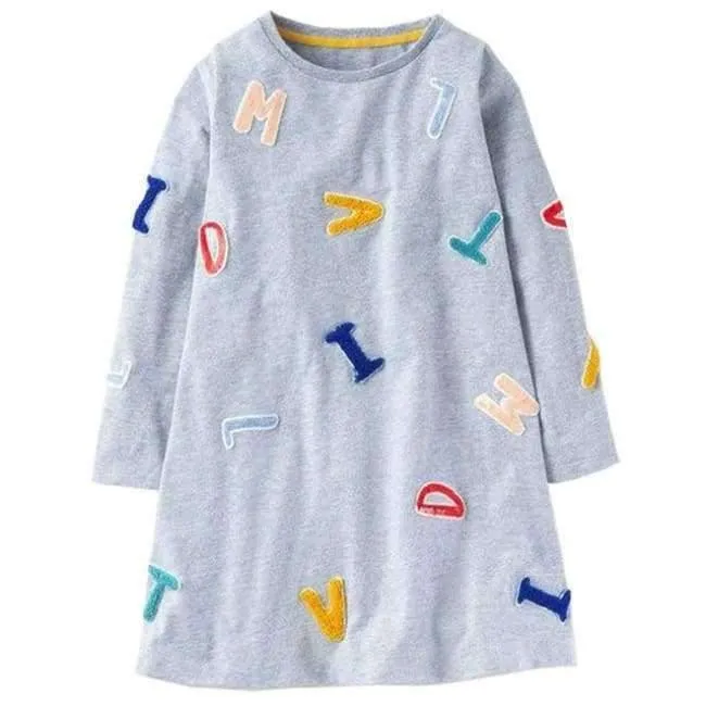 Mädchen Kleider Langarm Marke 100% Baumwolle Baby Kleid Weihnachten Kinder Kleidung Kinder Kleid Prinzessin Vestido