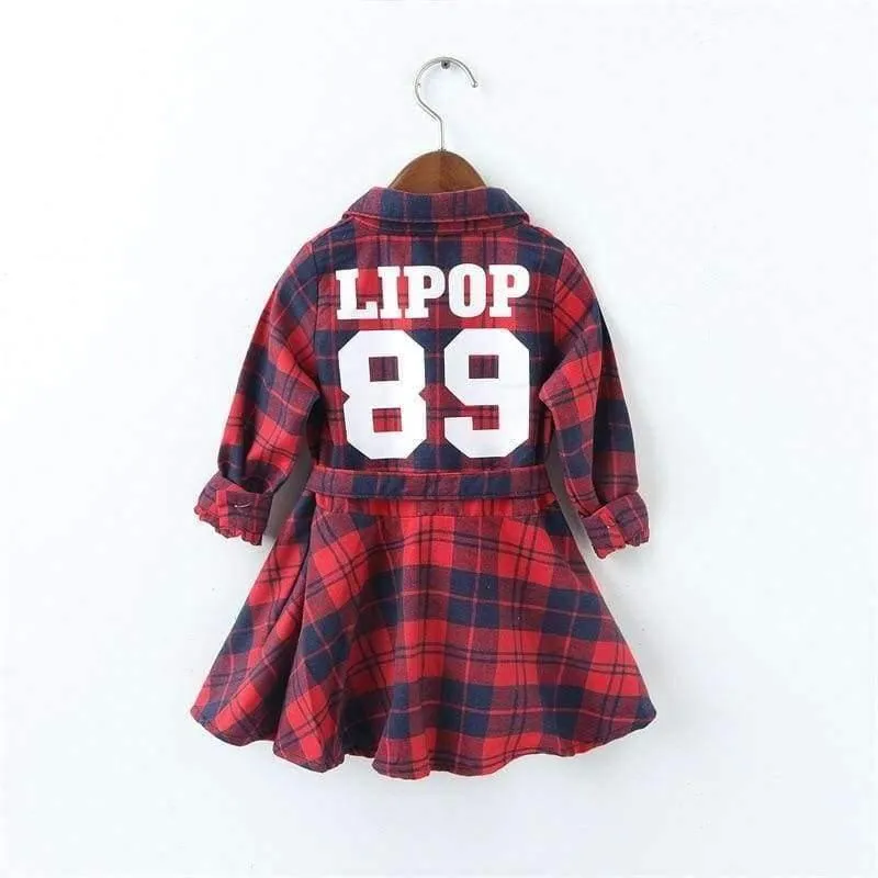 Mädchen Langarm Plaid Kleider Kinder Baumwolle Kleider Kleinkind Kleidung Baby Mädchen Kleidung Kinder Preppy Kleider Branca De Neve