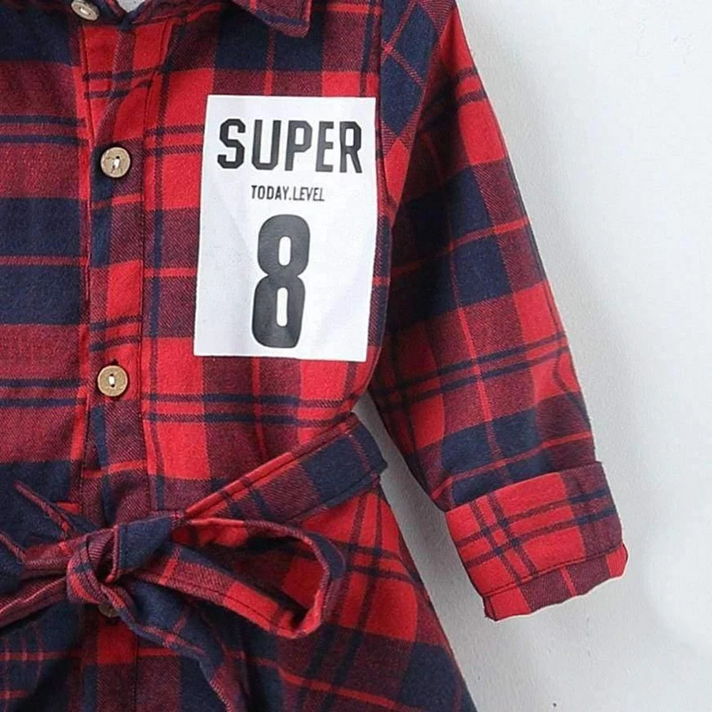 Mädchen Langarm Plaid Kleider Kinder Baumwolle Kleider Kleinkind Kleidung Baby Mädchen Kleidung Kinder Preppy Kleider Branca De Neve