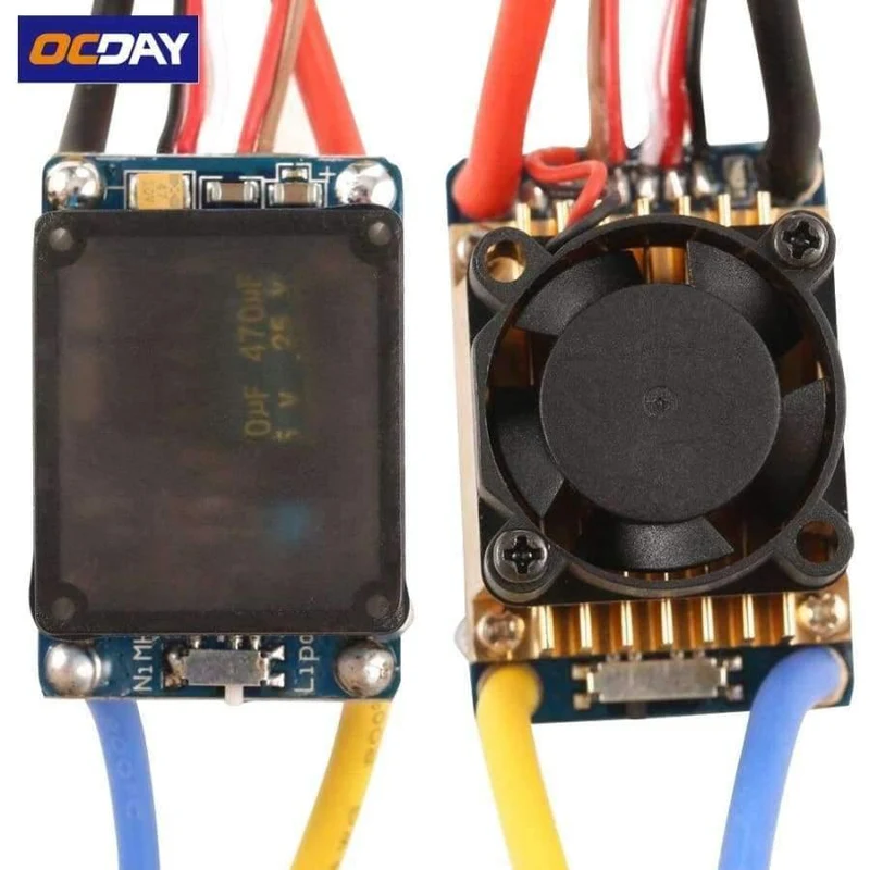 1pcs OCDAY 2-3 Lipo / 6-9NiMH 60A Dual-Mode-Drehzahlregler Regler mit Lüfter für 1 / 10 RC-Car