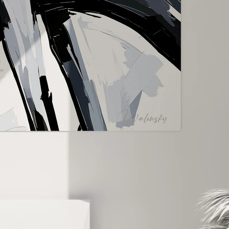 Tableau Vélo noir et blanc à touches grises - Course figée - Edition Cyclisme