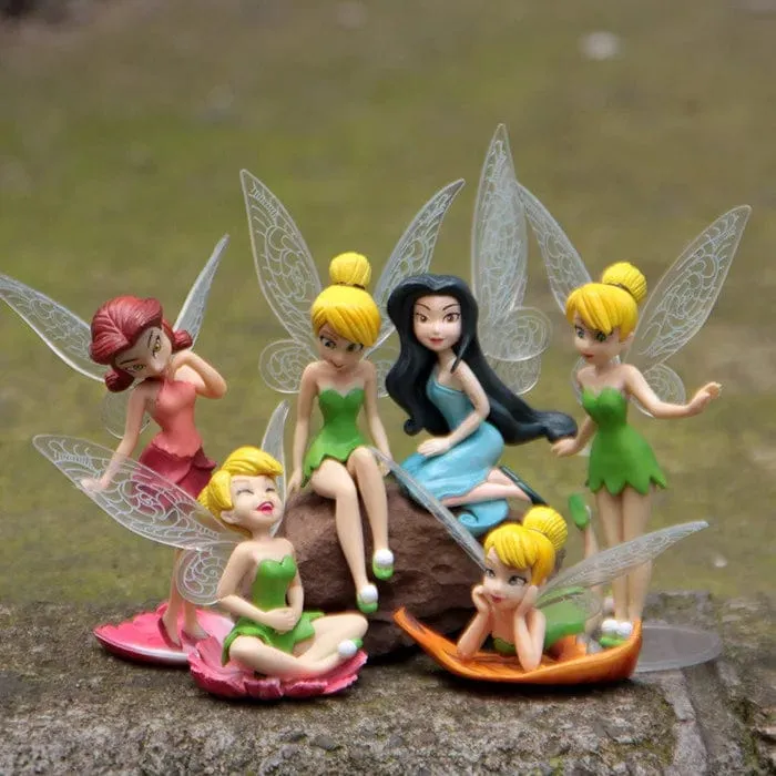 6 teile/satz Anime Tinkerbell Märchen Mädchen Tinker Bell PVC Action-figuren Spielzeug
