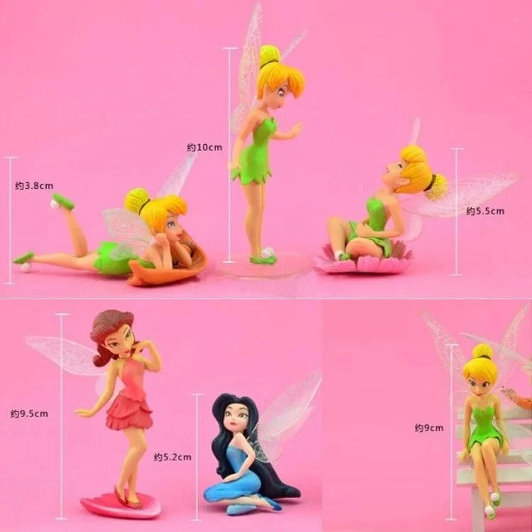6 teile/satz Anime Tinkerbell Märchen Mädchen Tinker Bell PVC Action-figuren Spielzeug