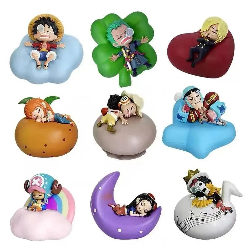 One Piece Luffy Zoro Nami Sanji Nachtlicht Anime Figur Lampe Weiches Licht Schlafzimmer Nachttisch LED Licht Zimmer Kinder Spielzeug Geschenk