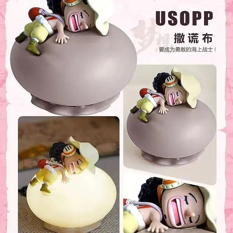 One Piece Luffy Zoro Nami Sanji Nachtlicht Anime Figur Lampe Weiches Licht Schlafzimmer Nachttisch LED Licht Zimmer Kinder Spielzeug Geschenk