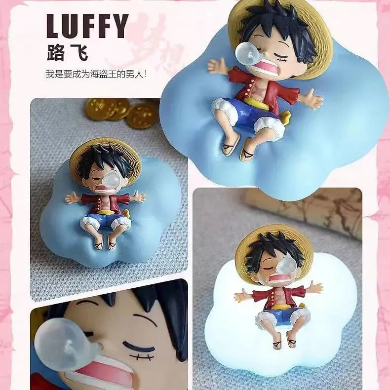 One Piece Luffy Zoro Nami Sanji Nachtlicht Anime Figur Lampe Weiches Licht Schlafzimmer Nachttisch LED Licht Zimmer Kinder Spielzeug Geschenk