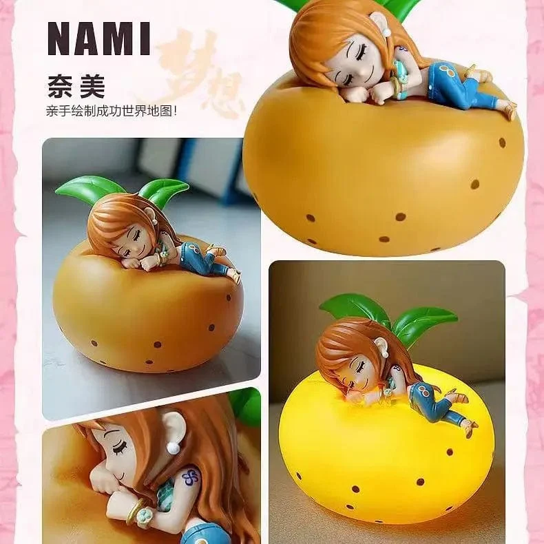 One Piece Luffy Zoro Nami Sanji Nachtlicht Anime Figur Lampe Weiches Licht Schlafzimmer Nachttisch LED Licht Zimmer Kinder Spielzeug Geschenk