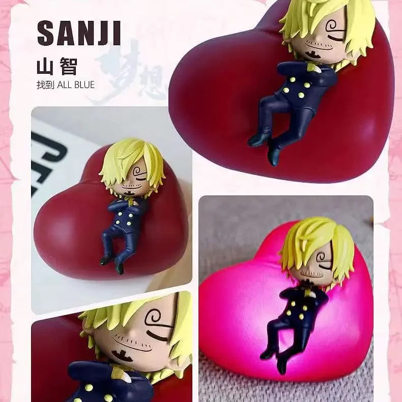 One Piece Luffy Zoro Nami Sanji Nachtlicht Anime Figur Lampe Weiches Licht Schlafzimmer Nachttisch LED Licht Zimmer Kinder Spielzeug Geschenk