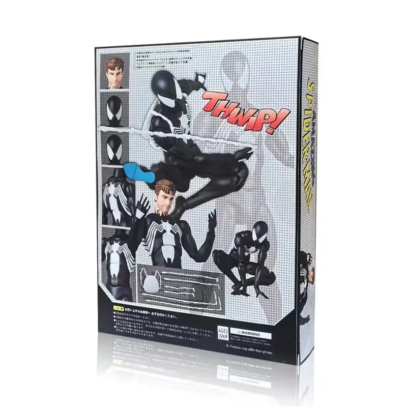 CT Black Spider-Man Actionfiguren Venom Spiderman Comic-Version Mafex 147 Anime Figur Statue Sammlung Modell Dekor Geschenk Spielzeug