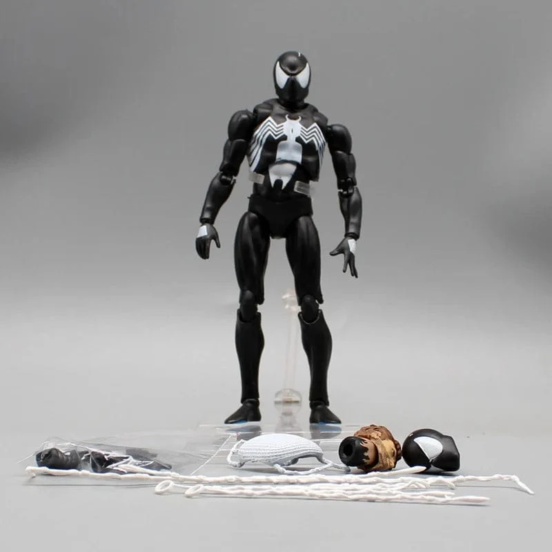 CT Black Spider-Man Actionfiguren Venom Spiderman Comic-Version Mafex 147 Anime Figur Statue Sammlung Modell Dekor Geschenk Spielzeug