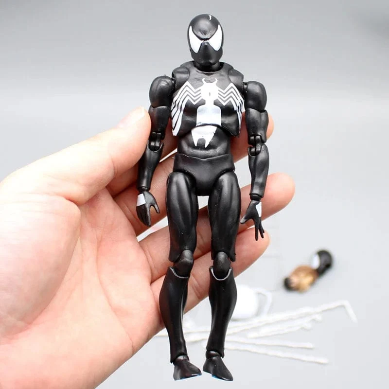 CT Black Spider-Man Actionfiguren Venom Spiderman Comic-Version Mafex 147 Anime Figur Statue Sammlung Modell Dekor Geschenk Spielzeug