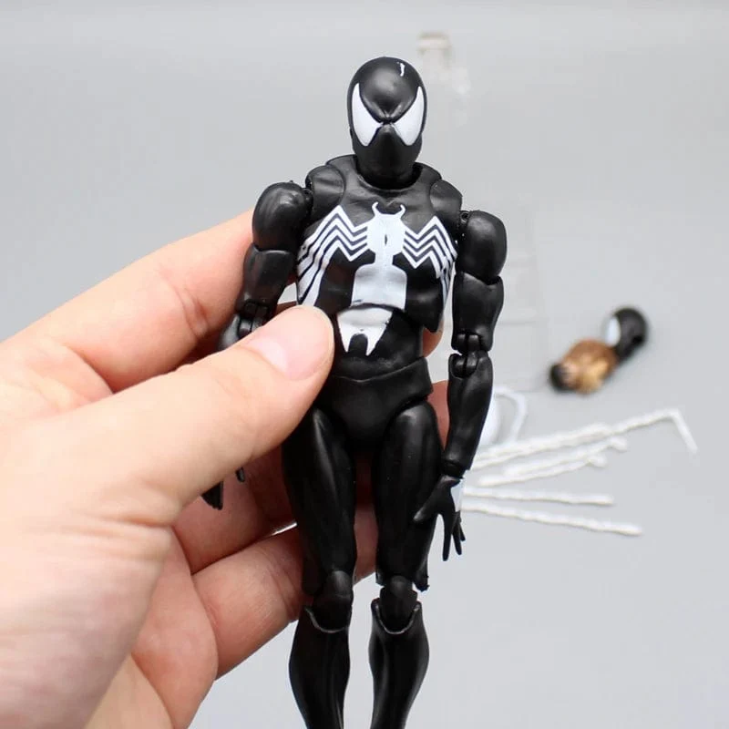 CT Black Spider-Man Actionfiguren Venom Spiderman Comic-Version Mafex 147 Anime Figur Statue Sammlung Modell Dekor Geschenk Spielzeug