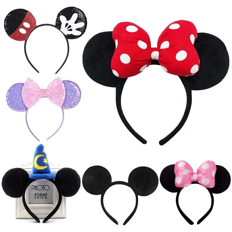 Maus Stirnband Cartoon Ohren Pailletten Bögen Haarband Party Cosplay Haar Zubehör Kinder Erwachsene Spielzeug Geschenk
