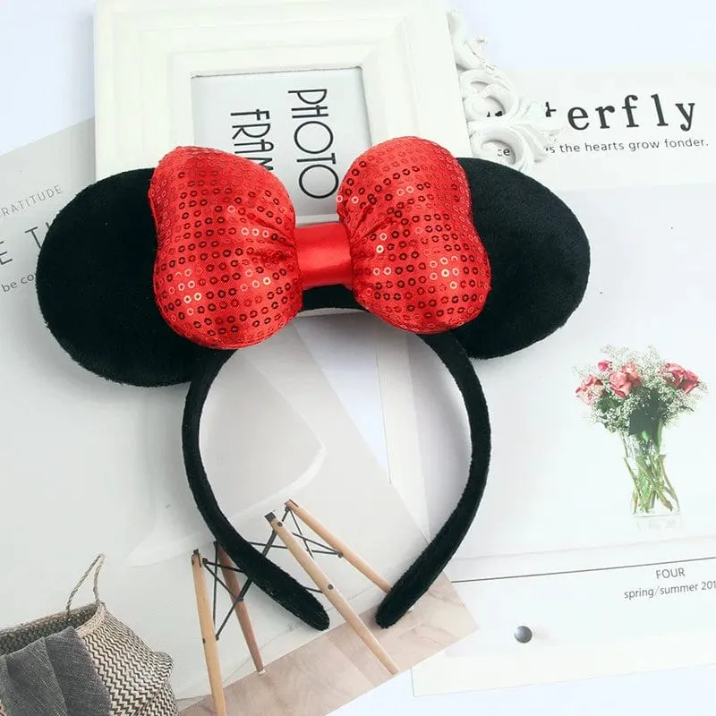 Maus Stirnband Cartoon Ohren Pailletten Bögen Haarband Party Cosplay Haar Zubehör Kinder Erwachsene Spielzeug Geschenk