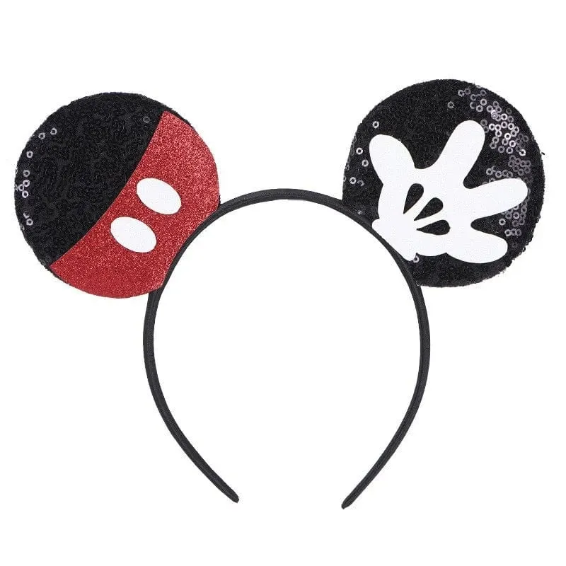 Maus Stirnband Cartoon Ohren Pailletten Bögen Haarband Party Cosplay Haar Zubehör Kinder Erwachsene Spielzeug Geschenk