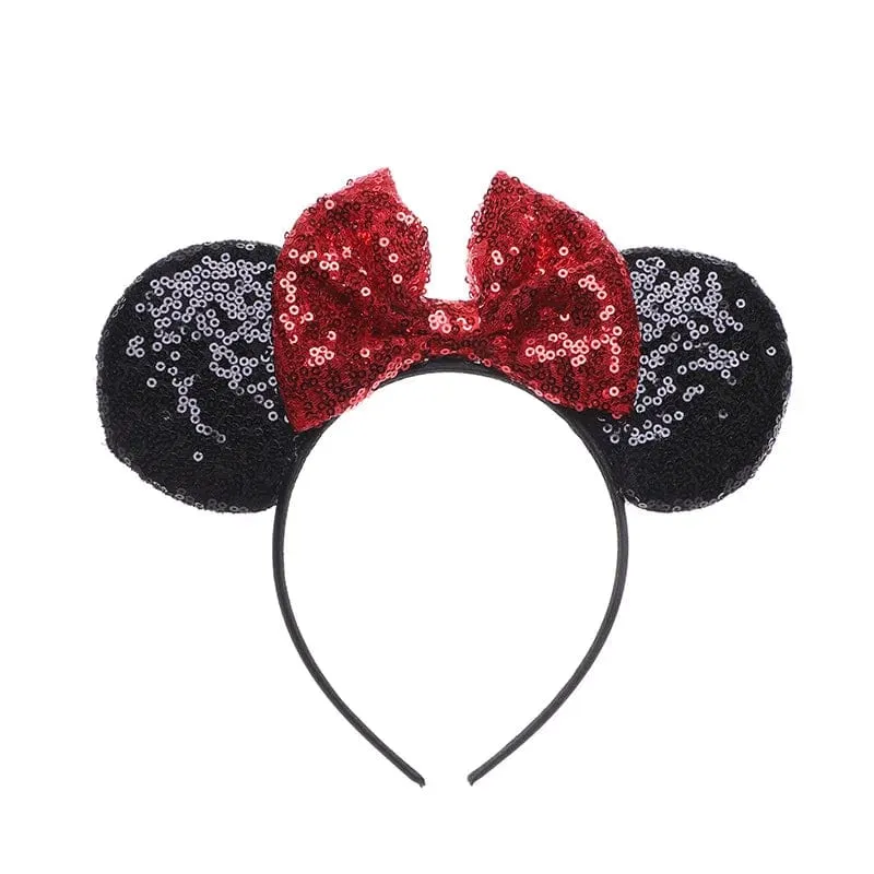 Maus Stirnband Cartoon Ohren Pailletten Bögen Haarband Party Cosplay Haar Zubehör Kinder Erwachsene Spielzeug Geschenk