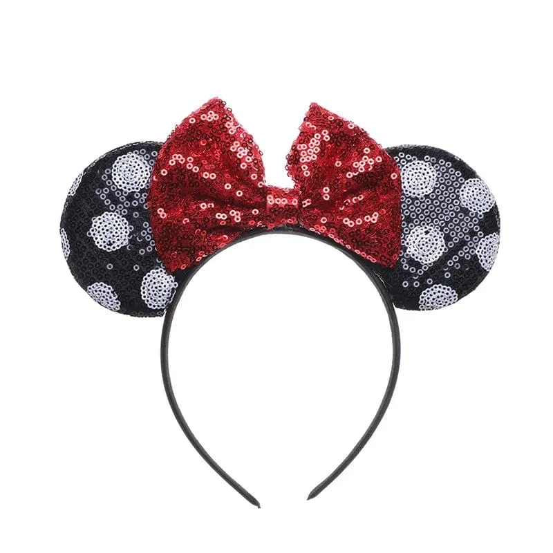Maus Stirnband Cartoon Ohren Pailletten Bögen Haarband Party Cosplay Haar Zubehör Kinder Erwachsene Spielzeug Geschenk