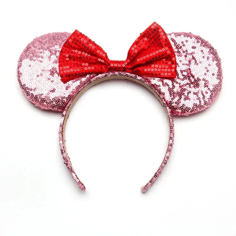 Maus Stirnband Cartoon Ohren Pailletten Bögen Haarband Party Cosplay Haar Zubehör Kinder Erwachsene Spielzeug Geschenk