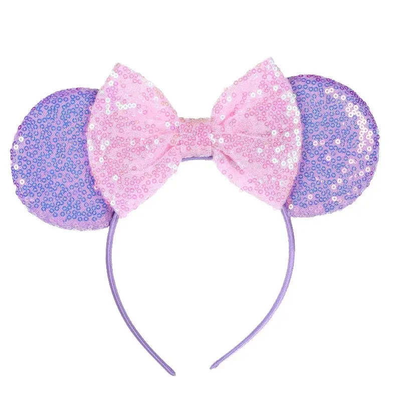 Maus Stirnband Cartoon Ohren Pailletten Bögen Haarband Party Cosplay Haar Zubehör Kinder Erwachsene Spielzeug Geschenk