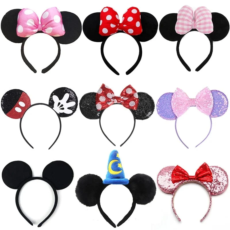 Maus Stirnband Cartoon Ohren Pailletten Bögen Haarband Party Cosplay Haar Zubehör Kinder Erwachsene Spielzeug Geschenk