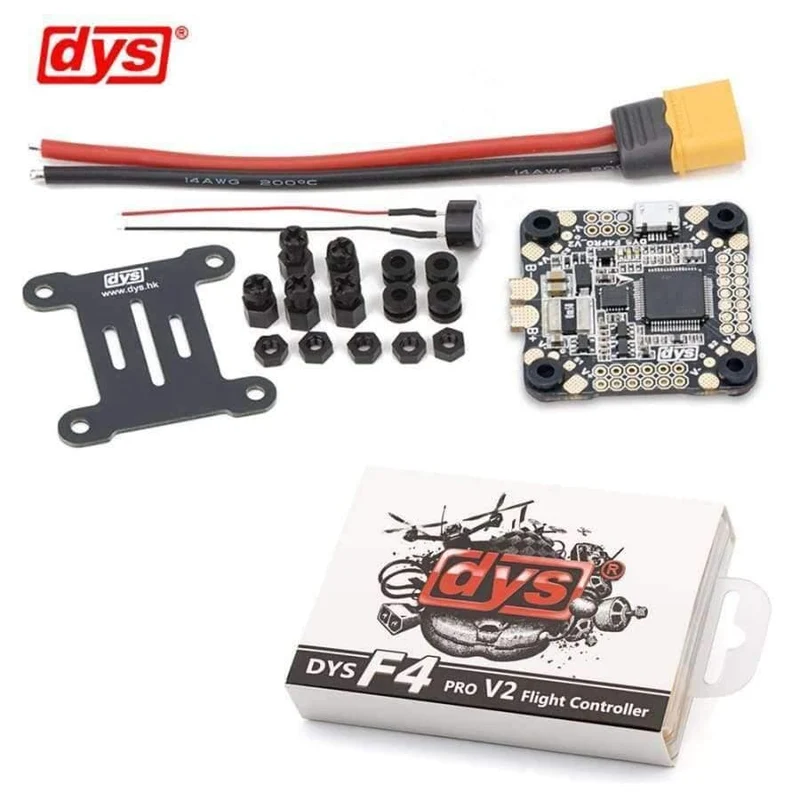 DYS Flugsteuerung F4 PRO V2 Betaflight mit integriertem OSD-Flachkabelanschluss für 5V / 3A 9V / 1.2A BEC