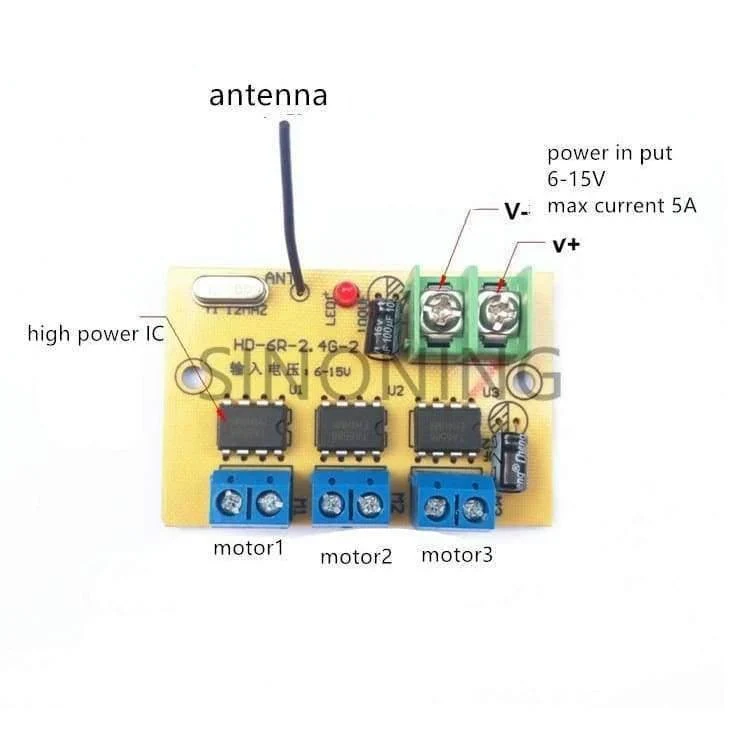 6CH hochleistungs 2.4G 50 meter fernbedienung empfänger auto modell schiff DIY 6-15v