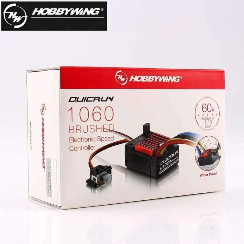 1pcs Original HobbyWing QuicRun 1060 60A Gebürsteter elektronischer Drehzahlregler ESC Für 1: 10 RC Car Waterproof