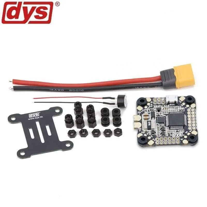 DYS Flugsteuerung F4 PRO V2 Betaflight mit integriertem OSD-Flachkabelanschluss für 5V / 3A 9V / 1.2A BEC