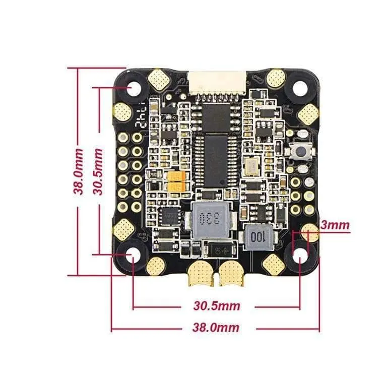 DYS Flugsteuerung F4 PRO V2 Betaflight mit integriertem OSD-Flachkabelanschluss für 5V / 3A 9V / 1.2A BEC