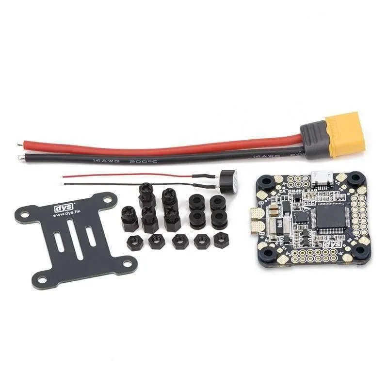 DYS Flugsteuerung F4 PRO V2 Betaflight mit integriertem OSD-Flachkabelanschluss für 5V / 3A 9V / 1.2A BEC