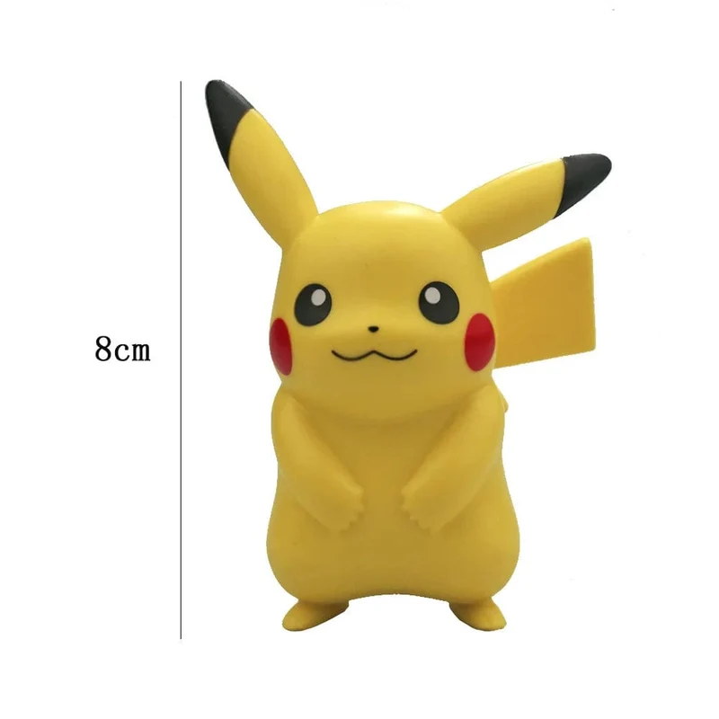 4 Stücke Pokemon Pikachu Anime Figur Spielzeug PVC Kuchen Auto Dekoration Ornamente Action Figur Für Kinder Geburtstag Weihnachtsgeschenke