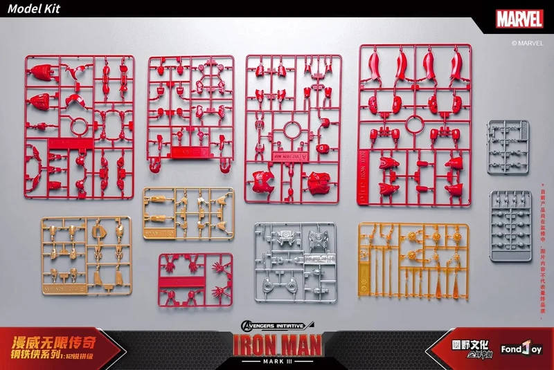 Fondjoy Original Iron Man 1/12 MK1 MK2 MK3 MK4 MK5 MK6 MK7 Zusammengebaute Marvel-Legenden Tony Stark Actionfigur Sammeln Spielzeug Geschenk
